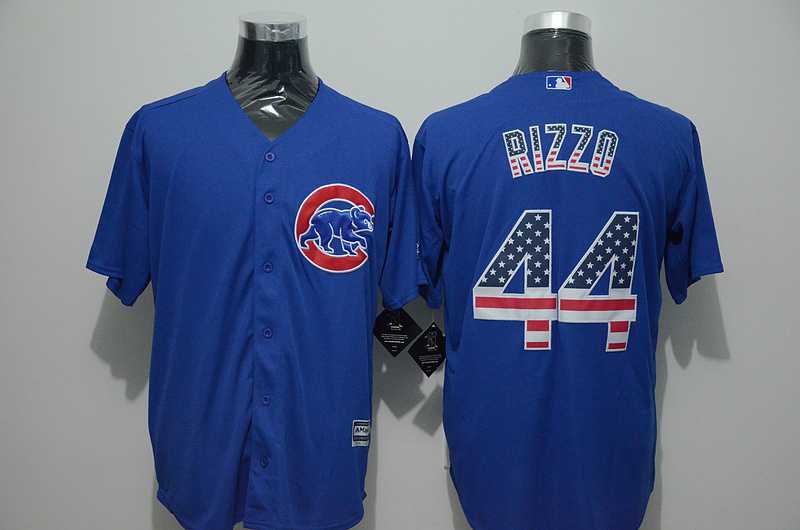 Chicago Cubs #44 Anthony Rizzo Blue USA Flag Fashion Stitched MLB Jersey,We sell and wholesale Chicago Cubs #44 Anthony Rizzo Blue USA Flag Fashion Stitched MLB Jersey on line form chian!